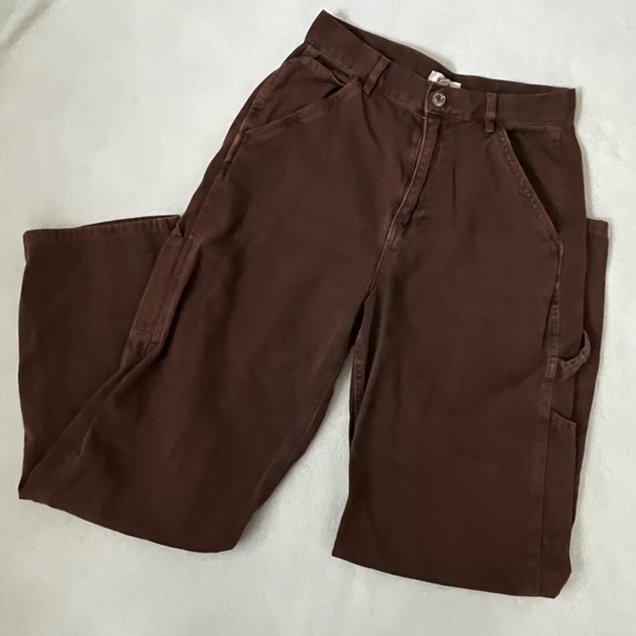 GARAGE soft Brown Casual painters Pants women’s size 3 - Picture 1 of 8